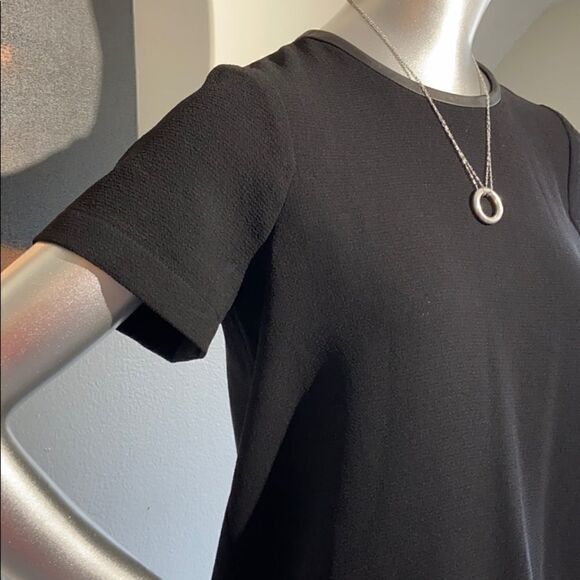 Madewell  Blouse Leather Collar in Black Size XS - Picture 7 of 10